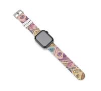 American Money Colorful Bill Dollars Watch Bands Replacement Silicone Straps Sport Wristbands Compatible for Apple Watch 38mm/40mm