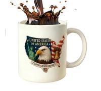 American Mug - 250th Patriotic Drinkware | 1776-2026 Ceramic US Flag Coffee Mug - for History Enthusiast Men Friend Family Dad Mother Grandparent
