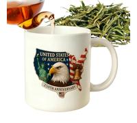American Mug - Patriotic Cup, National Pride Drinkware for History Enthusiast, Independence Ceramic with 1776-2026 Design, Commemorative Vessel, Heritage Glass for Men and Family