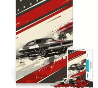 American Muscle Car 1000 Piece Teenager Puzzles Cognitive Boost Fun Tight Lock No Loose Pieces Engaging Way to Pass Free Hours (38x52cm)