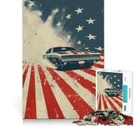 American Muscle Car Adult Jigsaw1000 Pieces Mind Boost Game Premium Laser Cut Quality Relaxing Indoor Group Activity (38x52cm)