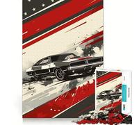 American Muscle Car Jigsaw Puzzle1000 Pieces Brain Boosting Play Zero Gap Cozy Indoor Entertainment for All (38x26cm)