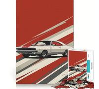 American Muscle Car Poster Adults 1000 Piece Jigsaw Puzzle Focus Memory Game Zero Gap Compact Fun for Family Game Time (50x75cm)