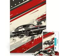 American Muscle Car Puzzles for Adults 1000 Pieces Focus Boost Fun Uniform Size Precise Pieces Bonding Activity for Loved Ones (50x75cm)