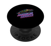 American Muscle Car Vintage 80s Synthwave Geometric Retro PopSockets Adhesive PopGrip