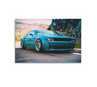 American Muscle Cars Sports Car Poster for Dodge Challenger SRT Hellcat Poster Decorative Painting Canvas Wall Posters And Art Picture Print Modern Family Bedroom Decor Posters 24x36inch(60x90cm)