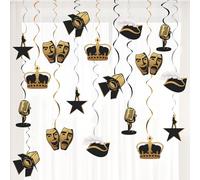 American Musical Ceiling Hanging Swirls Streams 18Pcs The Famous Musical Birthday Party Decorations for Kids Adult Broadway Musical Lover Streamers Foil Swirls