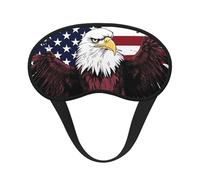 American National Flag with Eagle Sleep Mask for Side Sleeper, Blackout Sleeping Eye Mask, Soft Breathable Eye Cover for Women Men Travel Eyeshade, Relaxing Zero Pressure Night Blindfold