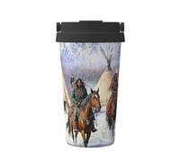 American Native Chieftain Tribe Insulated Coffee Mug with Lid, Leak-Proof Stainless Steel Travel Tumbler