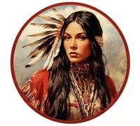 American Native Indian Chief DIY 11CT Counted Cross Stitch Kits for Beginners Easy Stamped Fabric with Hoop Embroidery Needlecraft Art Wall Decor 15x15in(11)