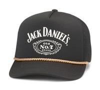 AMERICAN NEEDLE Jack Daniel's Whiskey Adjustable Baseball Hat, Black (Foamy Roscoe), One size