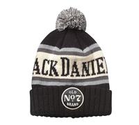 AMERICAN NEEDLE Jack Daniels Whiskey Pillow Line Knit Beanie, Black/Ivory/Cool Grey (23012A-JACKD-BKIVCG), Black/Ivory/Cool Grey, One size