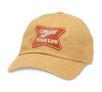 AMERICAN NEEDLE Miller High Life Beer Patch Unisex Adjustable Buckle Strap Baseball Hat, Pro Gold, One size