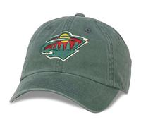 American Needle Minnesota Wild - Mens New Raglan Snapback Hat, O/S, Green