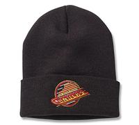 AMERICAN NEEDLE National Hockey League NHL Team Unisex Beanie Hat, Cuffed Knit Collection Headwear, Vancouver Canucks-black, One size