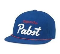 AMERICAN NEEDLE Pabst Blue Ribbon Beer Football League Roscoe Adjustable Snapback Baseball Hat, Coachella (Royal), One size