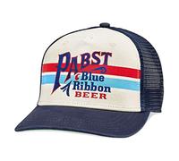 AMERICAN NEEDLE Pabst Blue Ribbon PBR Beer Unisex Adjustable Snapback Baseball Hat, Sinclair (Navy/Ivory), One size
