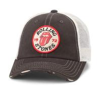 AMERICAN NEEDLE Rolling Stones Officially Licensed Adjustable Baseball Hat, Orville (Stone/Black), One size