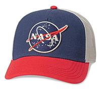 AMERICAN NEEDLE Valin NASA Cap SMU500B-NASA, Mens, caps, Navy, Ivory/Navy/Red, One size