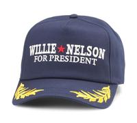 AMERICAN NEEDLE Willie Nelson Officially Licensed Adjustable Baseball Hat, Club Captain (Navy), One size