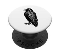 American or Fish Crow Birdwatching Cute Birding Birdwatcher PopSockets Adhesive PopGrip