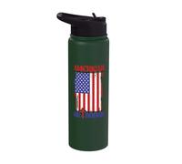 American Orthodox Christianity Eastern Orthodox US Flag Stainless Steel Insulated Water Bottle