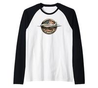 American P-51 Mustang Fighter WW2 Airplane Retro Aviation Raglan Baseball Tee