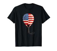 American Padel US Flag Racket Court Style T-Shirt