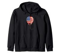 American Padel US flag Racket Court Style Zip Hoodie
