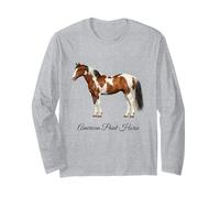 American Paint Horse Beautiful Equestrian Long Sleeve T-Shirt