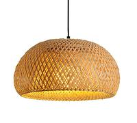 American Pastoral Bamboo Pendant Light Handmade Rattan Chandelier Wicker Woven Lampshade Farmhouse Hanging Lamp Fixtures Southeast Asia Lighting Tea House Lighting