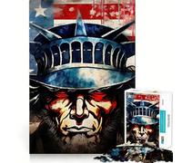 American Patriot 1000 Piece Jigsaw Puzzles Memory Train Fun Smooth Burr Free Surface Entertaining Challenge for Spare Time (38x52cm)