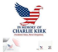 American Patriotic Commemorative Eagle Flag Sticker, Charlie Kirk A True Patriot Stickers, for Car Truck Window Vinyl Decal Laptop