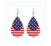 American Patriotic Earrings Collection - Star & Flag Designs with Rhinestone Accents - Versatile for Festivals, Events & Everyday Wear, Zinc, No Gemstone