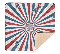 American Patriotic United States Independence Non-Toxic Kids Gymnastic Activity Floor Mat 50 x 50 Inch