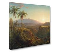 American Pichincha by Frederic Edwin Church Canvas Print | Gallery Wrapped 30mm Frame Wall Art | 20x20 inches | Ready to Hang | Modern Cityscape Picture | Living Room Bedroom Lounge Office