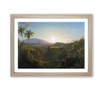 American Pichincha By Frederic Edwin Church Classic Painting Framed Print | A4 Oak Framed Wall Art | Ready to Hang | Classic Religious Picture | Living Room Bedroom Lounge Office