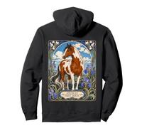 American Pinto Paint Art Nouveau Horse Lover Pullover Hoodie