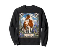 American Pinto Paint Art Nouveau Horse Lover Sweatshirt