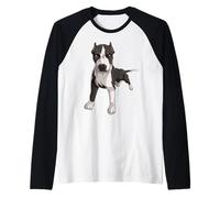 American Pit Bull Pitbull Dog Raglan Baseball Tee