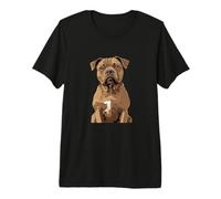 American Pit Bull Terrier Dog Illustration, Pittie Premium T-Shirt