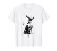 American Pit Bull Terrier Sumi-e Art Calligraphy Brush Ink T-Shirt