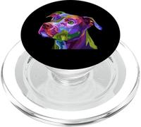 American Pitbull Terrier Pop Art Portrait for Dog Owners PopSockets PopGrip for MagSafe