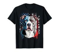 American Pitbull Terrier USA Flag Patriotic Dog T-Shirt
