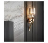 American Postmodern Luxury Crystal Wall Lamp Nordic Gold Lustre Led Wall Light Living Room Background Bedroom Lighting,Simple