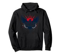 American Pride: Patriotic Eagle Emblem for Patriots Pullover Hoodie, Adult Unisex, Black, L