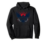 American Pride: Patriotic Eagle Emblem for Patriots Pullover Hoodie, Adult Unisex, Black, XXL