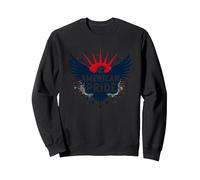 American Pride: Patriotic Eagle Emblem for Patriots Sweatshirt, Adult Unisex, Black, L