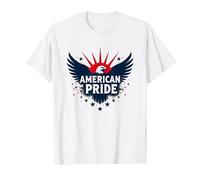 American Pride: Patriotic Eagle Emblem for Patriots T-Shirt, Men, White, 6XL