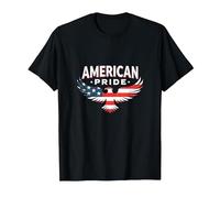 American Pride Patriotic Eagle Flag Symbol T-Shirt, Men, Black, 6XL